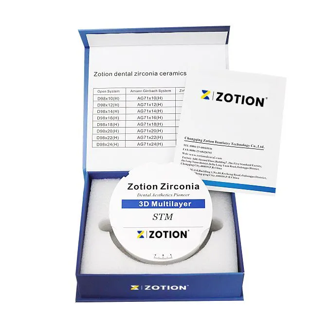 Dental Material A1 A2 A3 Color Dental Zirconia Block For Anterior Teeth