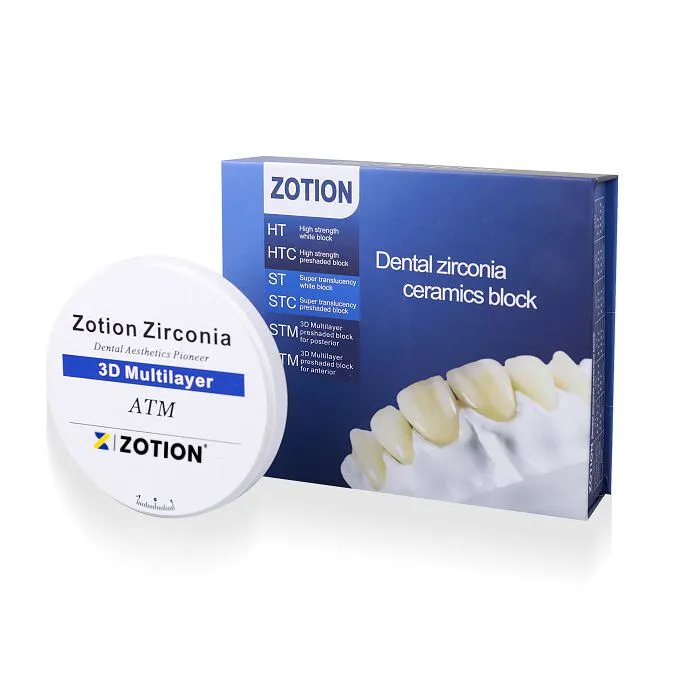 Dental Material A1 A2 A3 Color Dental Zirconia Block For Anterior Teeth