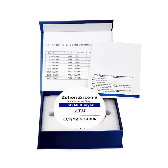 3D Multilayer Preshaded Dental Zirconium